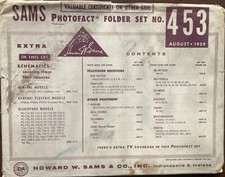 Sams Photofact Folder Set 453