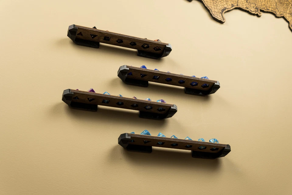 Floating Dice Display Shelf | RPG Wall Mount | D&D Dice Holder | Apartment - Image 3 of 4