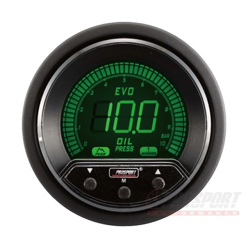 manometro pressione olio digitale PROSPORT EVO PK BAR 52mm picco warning - Imagen 3 de 9