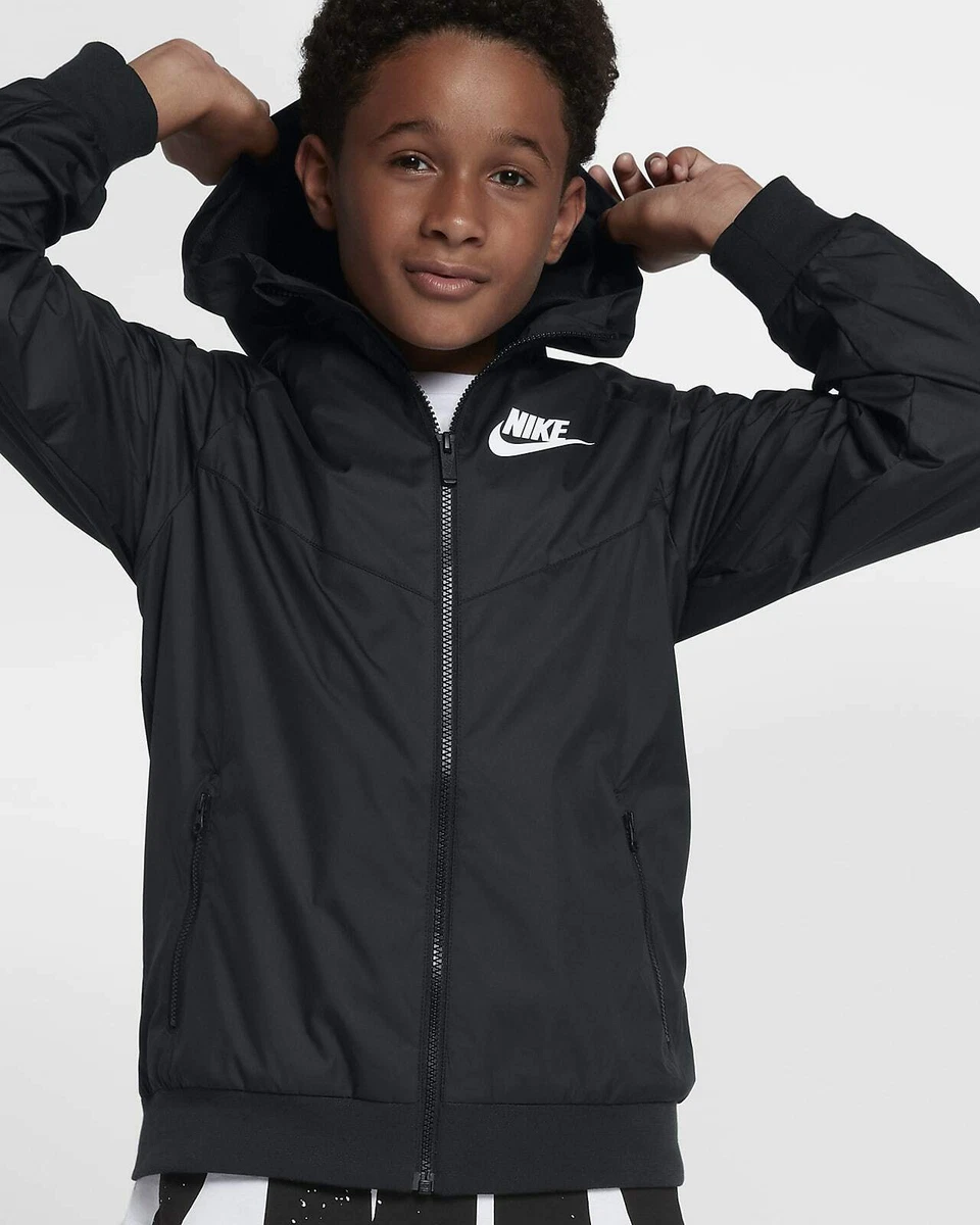 Boys black nike clearance windbreaker