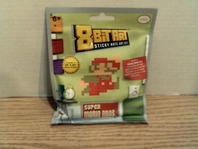 Nintendo Super Mario Bros 8-Bit Art Sticky Note Art Kit (green)