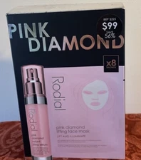 NIB Rodial Pink Diamond Lifting Face Mask (8) & Instant Lifting Serum 1.01oz