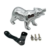 Chrome Growling Bear Hood Ornament For Peterbilt Kenworth Freightliner