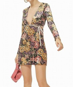 topshop velvet wrap dress