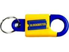 Blockbuster Video Store (Keychain Key Ring) promo w/ blue VHS logo, VTG, *NOS