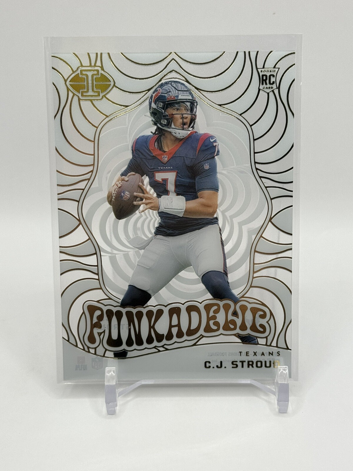 2023 Panini Illusions CJ Stroud RC Funkadelic ROTY Houston Texans #14 White