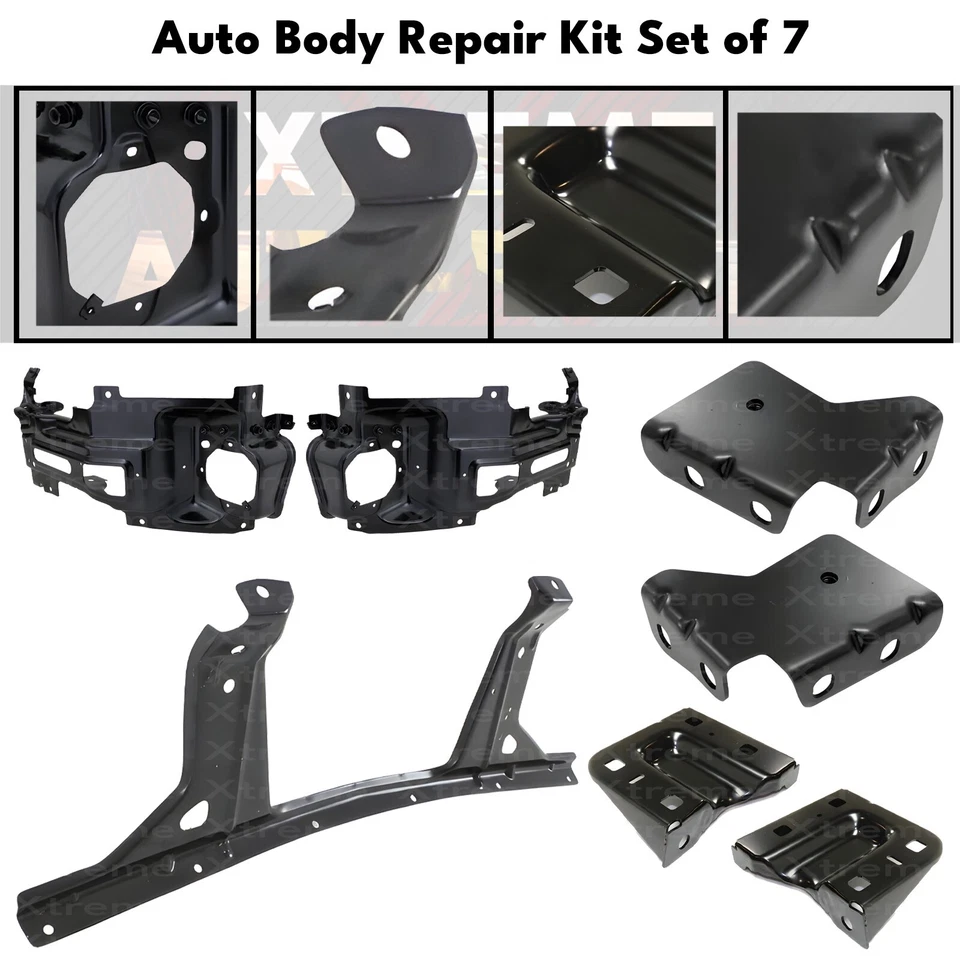 Front Bumper Brackets & Retianer Steel For 2015-19 Chevy Silverado 2500 HD 3500 - Image 2 of 4