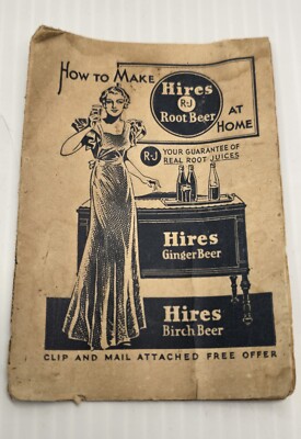 Antique Vintage Hires Root Beer How To Make Hires Root Beer At Home Booklet