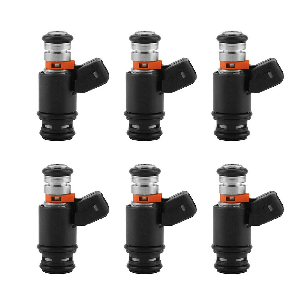 Juego de 6 inyectores de combustible 021906031B para Volkswagen Eurovan 2002 2003 2,5 L L L5 Foto 3 de 4