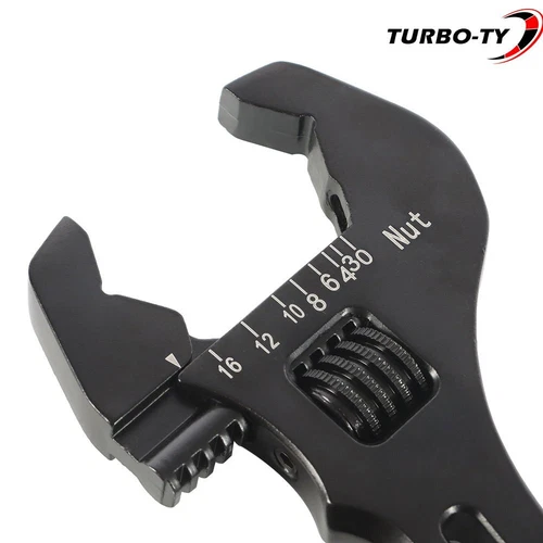3AN-16AN Adjustable Wrench Black Aluminum Tool Spanner for Hose End Fitting