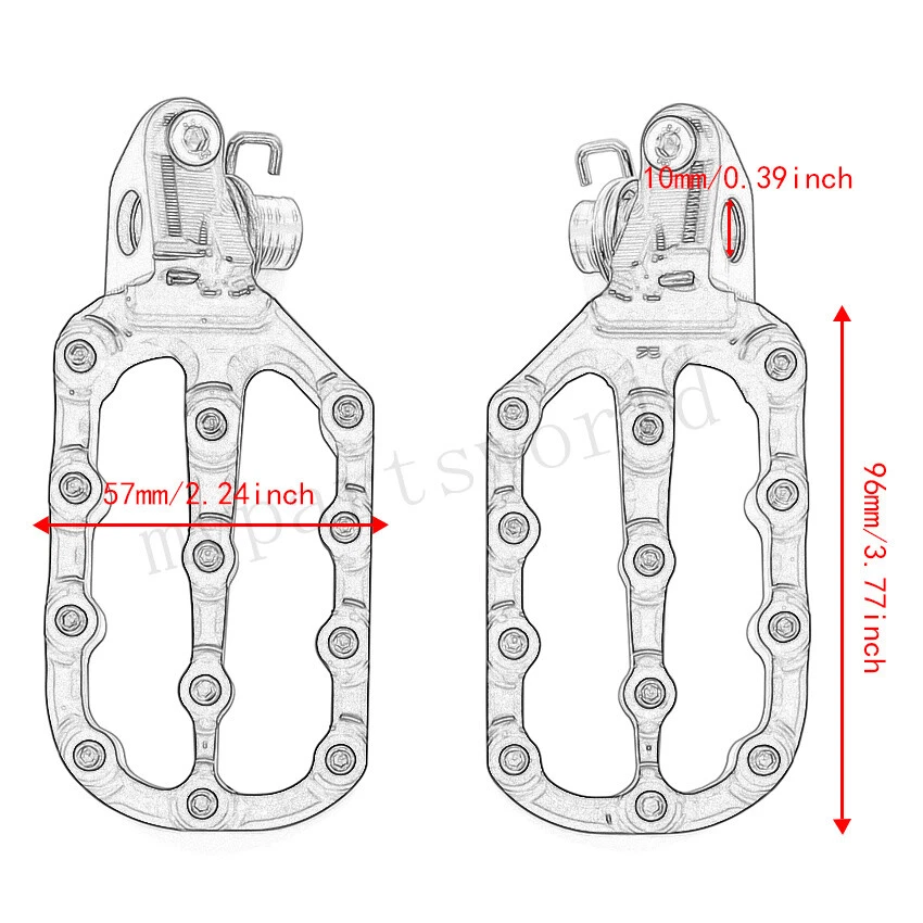 Reposapiés para KTM 85 SX 125 500 530 EXC/EXC-F 150/300XC Foto 4 de 4