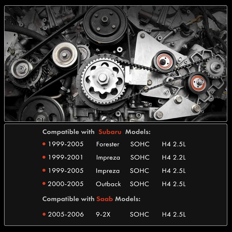 全新定时皮带套件和水泵 适用于斯巴鲁 Impreza Forester 1999 - 2005 Saab 9-2X — 第 2/4 张图片