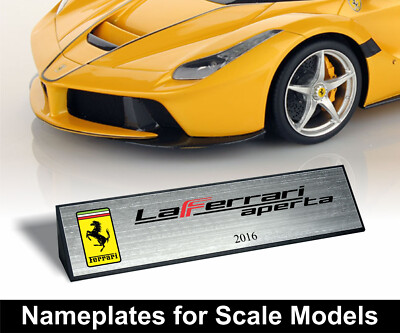 Nameplate for 1/18 Ferrari F80 LaFerrari Enzo F50 F40 288 GTO FXX
