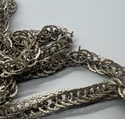 Antique Woven METAL Rope MUFF CHAIN 72” Necklace Flapper XLNT Silver over Copper — photo 5