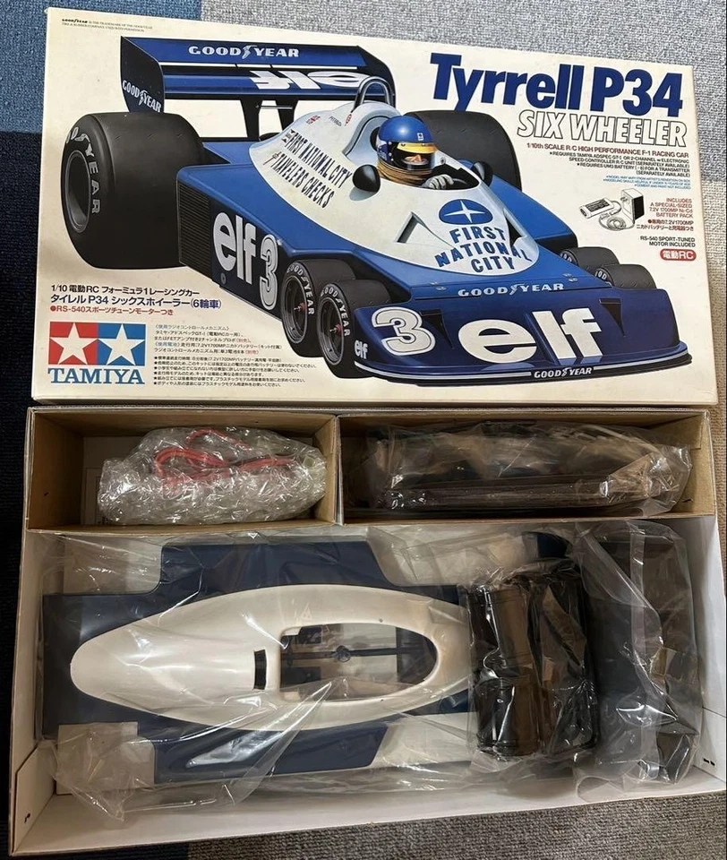 Tamiya 1/10 RC Tyrrell P34 Six Wheeler F1 Racing Car Unassembled Kit Japan - Photo 2/2