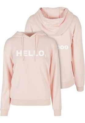 Days Beyond Hello Goodbye Hoody Pullover Sweater Pulli Rosa Damen Schriftzug New