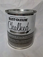 Rust-Oleum 315883 Chalked Decorative Glaze, 30oz Can, Semi-Transparent Smoked,