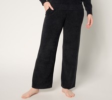 Barefoot Dreams Petite CozyChic Ultra Lite Rolled Edge Ankle Pant Black S New