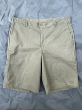 Dickies Flat Front Work Shorts Relaxed Khaki Mens 42 EXC W841329