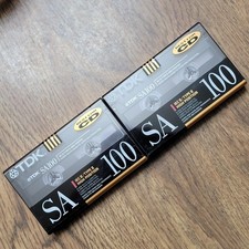 Lot of 2 TDK SA 100 Blank Cassette Tapes High Bias Type II Vintage New Sealed