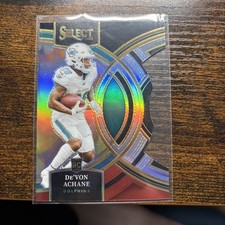 2023 Panini Select - Premier Level De'Von Achane #176 Black & Red Prizm Die-Cut