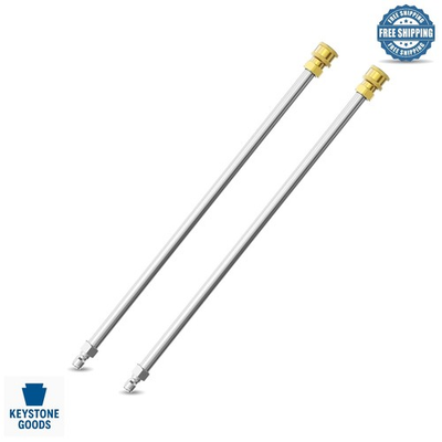 #ad 17 Inch Stainless Steel Pressure Washer Wands 2 Pack for Heavy Duty Cleaning $18.60