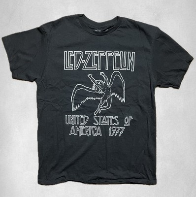 Led Zeppelin Adult Size M T Shirt USA Tour 1977 Classic Rock 70s Robert Plant