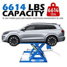 110v Hydraulic Mid Rise Scissor Lift 6600lb Auto Car Lift Ce Certified Free Ship