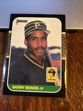 Barry Bonds 1987 Donruss Baseball Rookie Card RC #361 Pittsburgh Pirates. rookie card picture