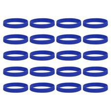 50Pcs Silicone Rubber Bands Non-slip 4 Inch Flat for Books, Dark Blue