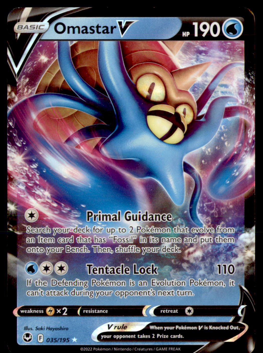 Omastar V 035/195 Silver Tempest 2022 Saki Hayashiro Holo LP