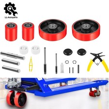 Pallet Jack Full Replacement Kit Steering Wheels 7"x2" Front Load Roller 3"x3.75
