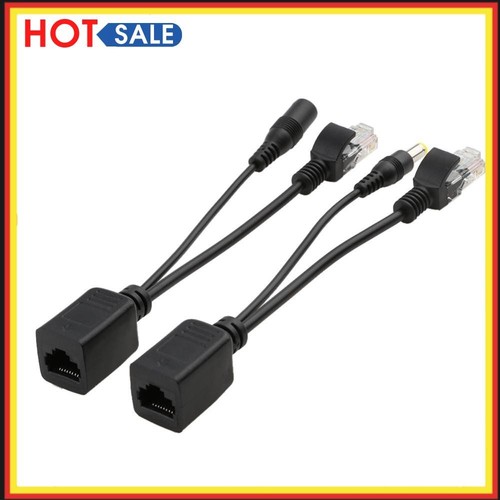 2pcs POE Adapter Wire RJ45 Injector Splitter Ethernet Synthesizer Separator