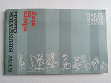 1965 Where To Stay New Brunswick Canada Guide Tourist Homes-Motels-Hotels-Cabins