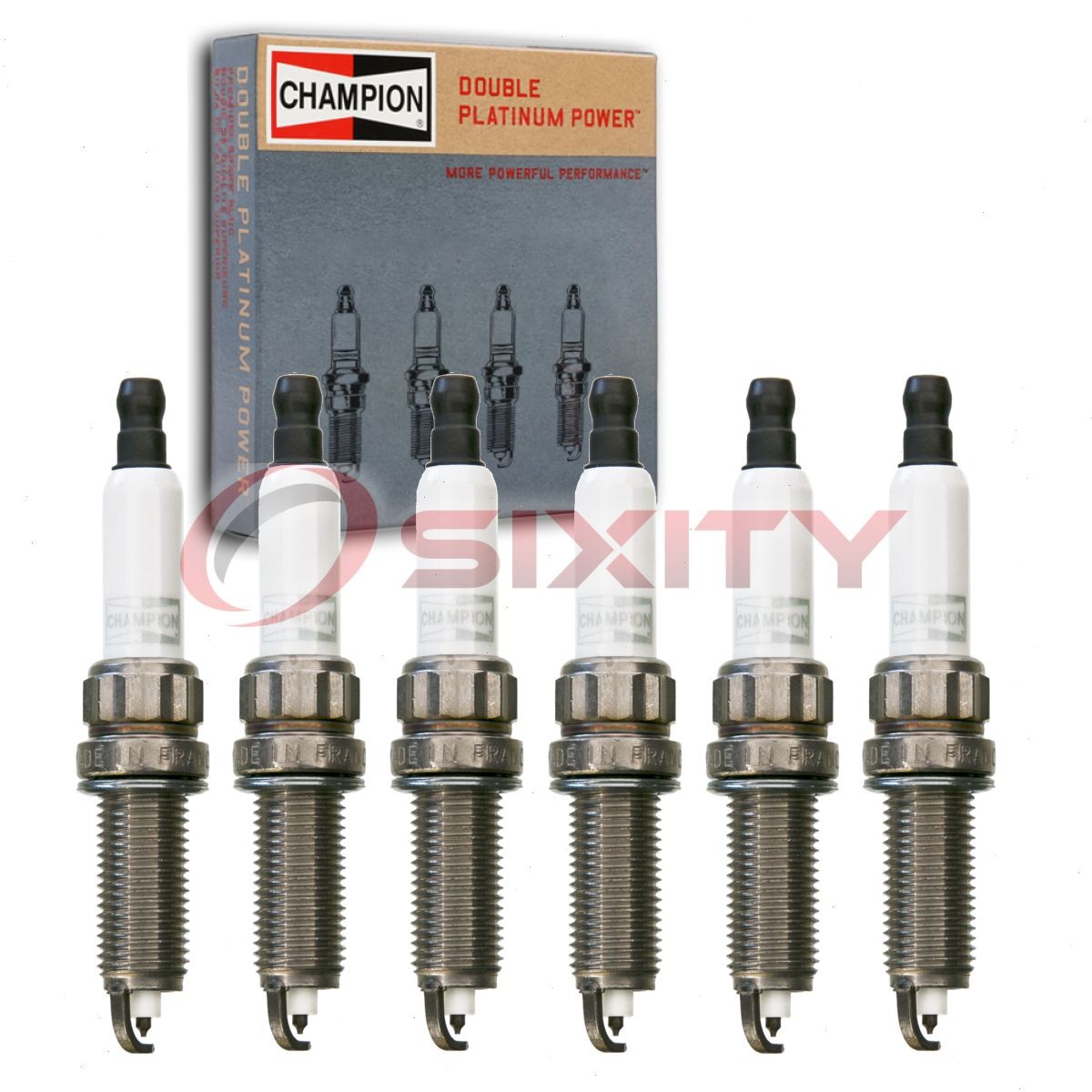 6 pc Champion Double Platinum Spark Plugs for 2011-2015 BMW 335i xDrive 3.0L bv