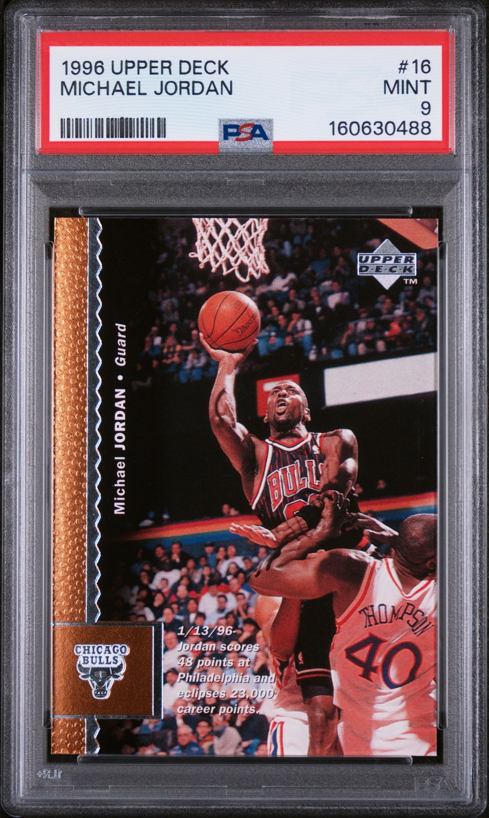 1996 Upper Deck Michael Jordan Chicago Bulls #16 PSA 9