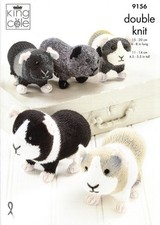 KING COLE 9156 GUINEA PIGS TOYS VINTAGE KNITTING PATTERN