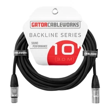 Gator Cableworks Backline Series 10ft XLR Microphone Cable