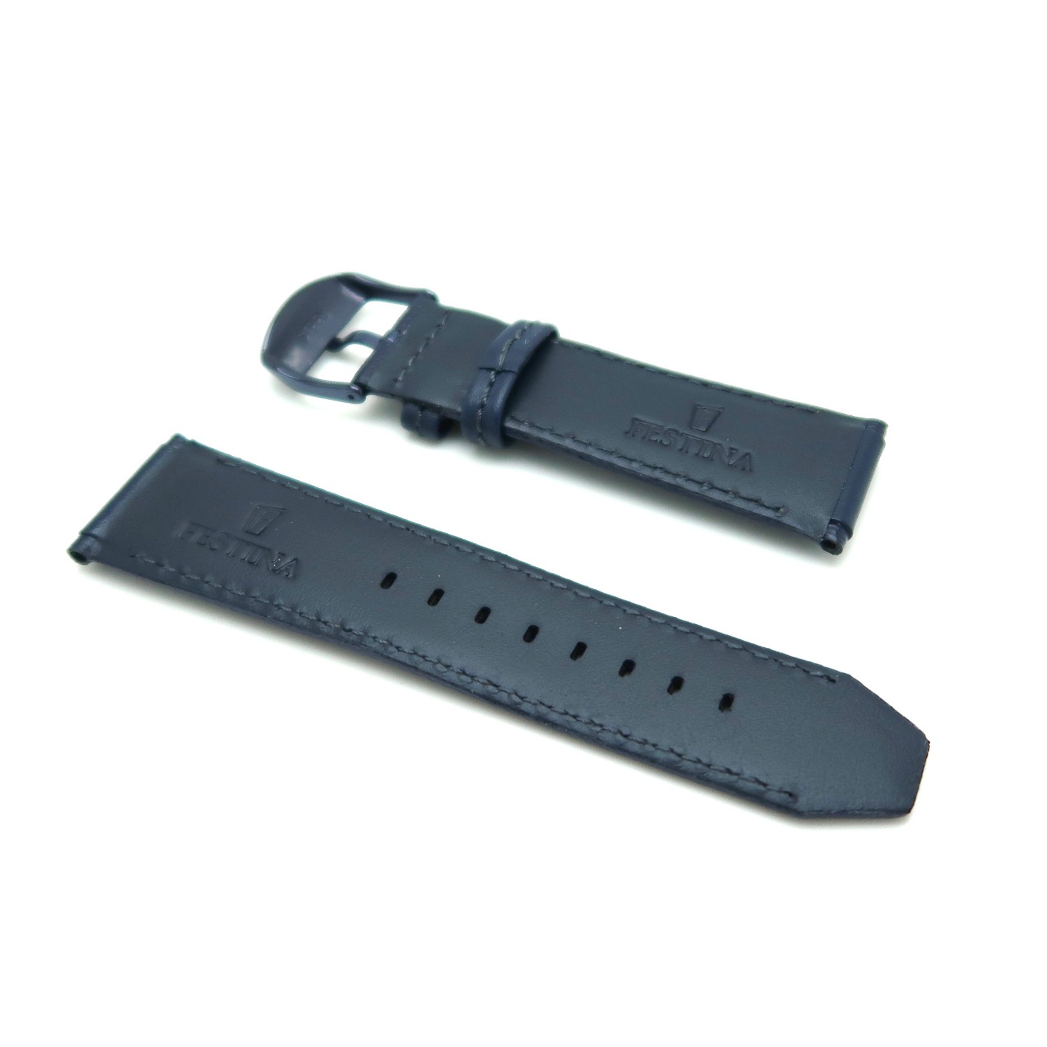 Festina Replacement Leather Band Lug Width 25mm, Blue, F16898
