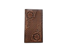 Nocona Western Wallet Mens Rodeo Floral Corner Emboss Brown N500047902