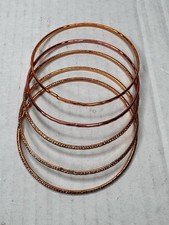 7 Set of bangles, Handmade Copper jewelry, Copper Stacking bangle For Women U19