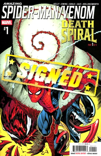 Amazing Spiderman / Venom: Death Spiral #1 (2026) NM💥Signed 2x with COA💥