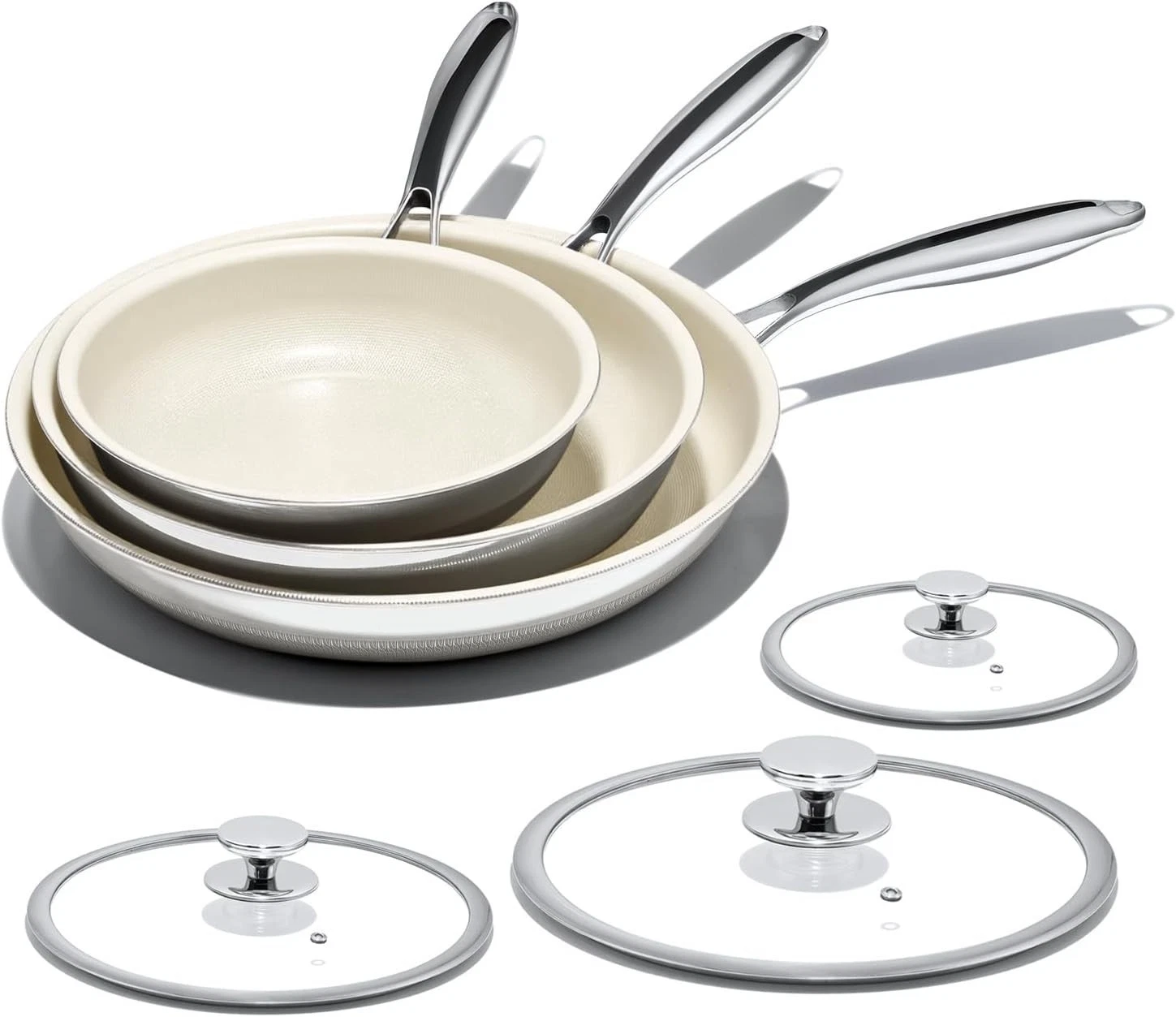 Titanium Non-stick Frying Pan with Lid, 8, 10, and 12 Inch Hammered Nonstick Ski
Opens in a new wind