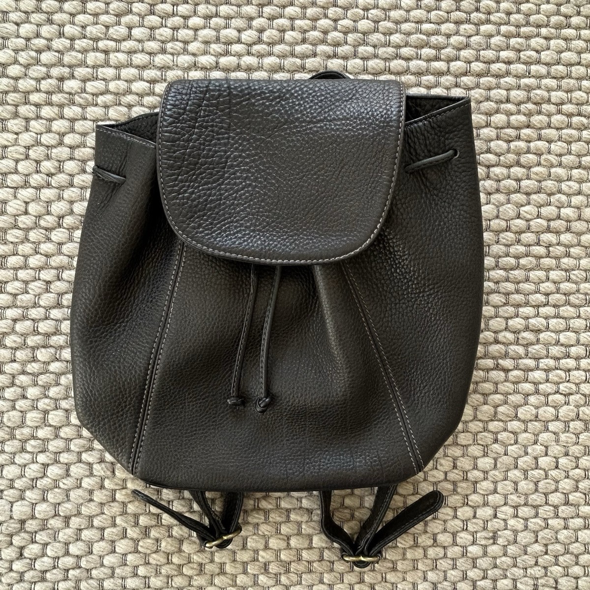 バッグ Coach Sonoma Pebbled Leather Backpack Vintage Coach Sonoma Pebbled Leather Drawstring Backpack