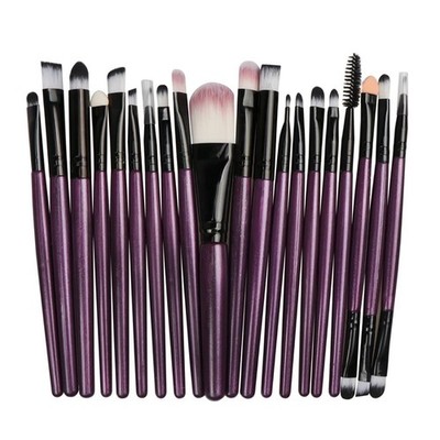 20Piece Professional Makeup Brush Set Powder, Eye, Lip & Face Brushes  Zihei