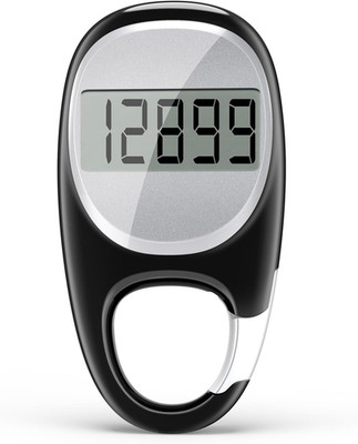 Simple Pedometer for Walking, Accurate Step Tracker with Carabiner, 3D Step Coun