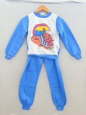 Vintage 90s Kids Night Winks 2 Pce Jumper  Pants Blue Sailor Cat Size 10 New
