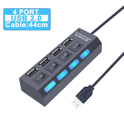 USB Hub 3.0 Hub USB 3 USB 2.0 Multi USB Splitter Power Adapter 4/7 Port Multiple