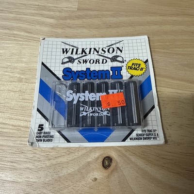 Wilkinson Sword System II Razor Cartridges NOS 5 Blades Fits Gillette Trac II