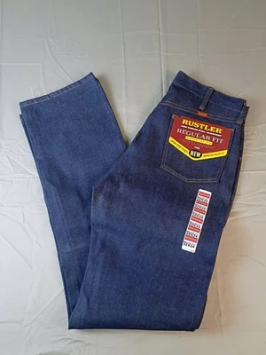 Vtg Deadstock NWT Rustler Boot Men Jeans Size 31x34 Work Denim Casual Cowboy USA - Image 1 of 4